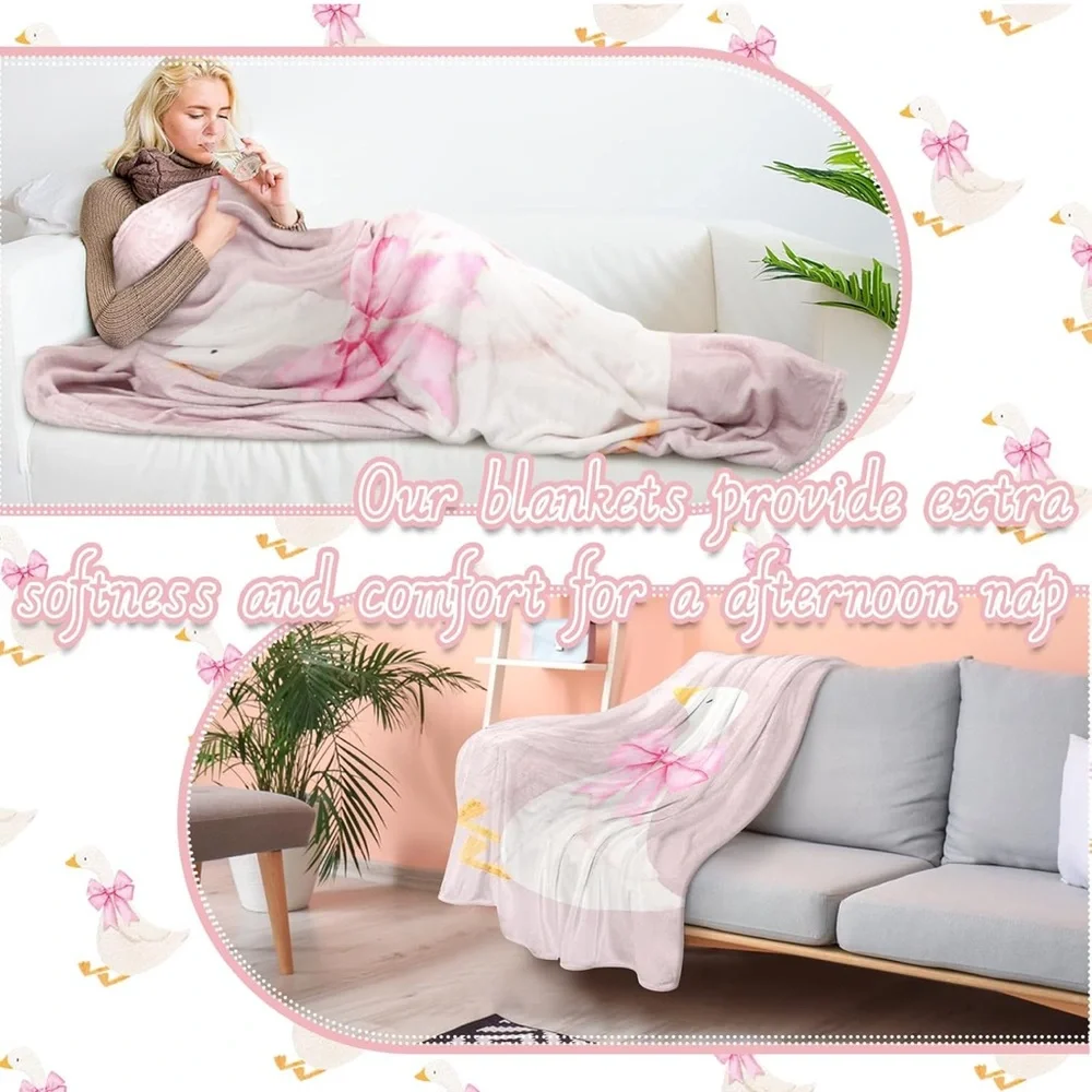 Cozy Pink Goose Throw Blanket